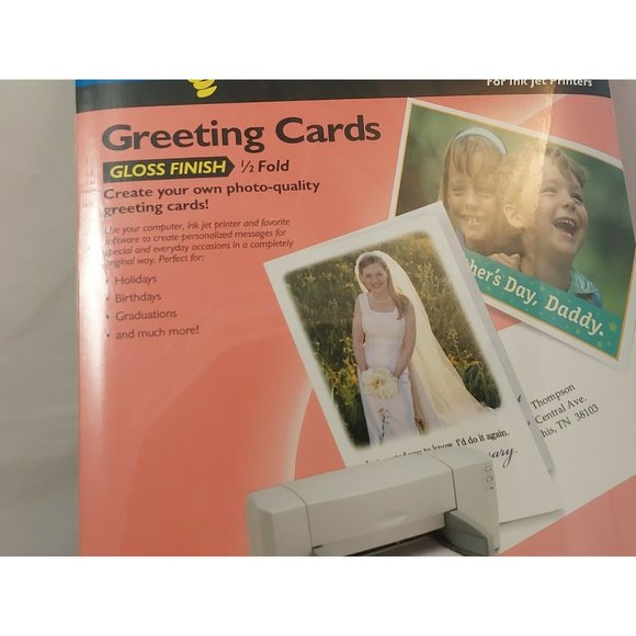 Invent It! Greeting Cards  Gloss Finish Ink Jet 02254-0 10 Cards/ 10 Envelopes - Picture 8 of 8